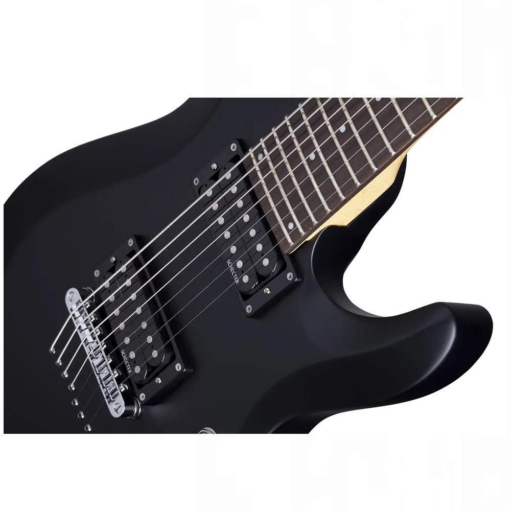 Schecter C-7 Deluxe 7-String Electric Guitar Satin Black - Image 5