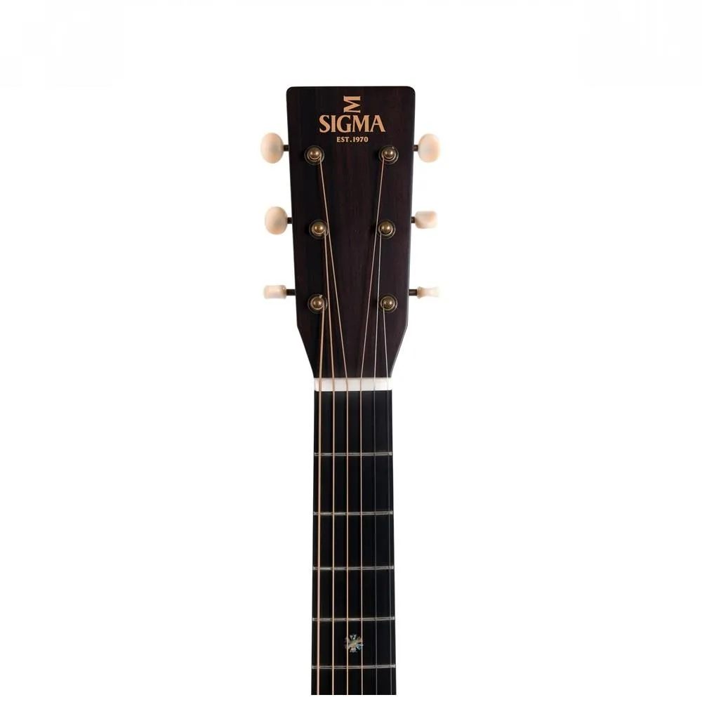 Sigma SDM-15E Dreadnought Acoustic Electric Guitar - Solid Mahogany - Image 5