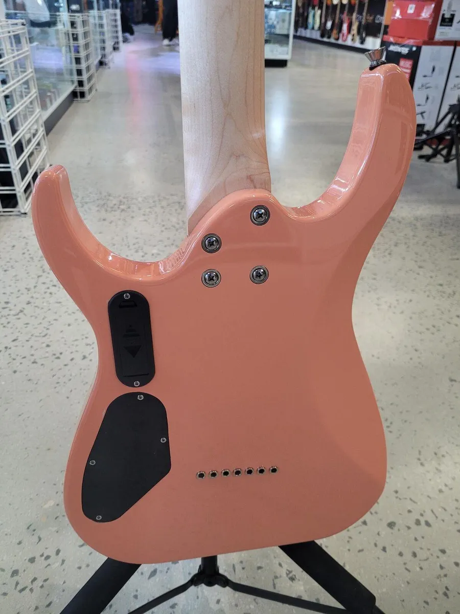 SQOE SEIB-7S 7-String Electric Guitar - Salmon - Image 5