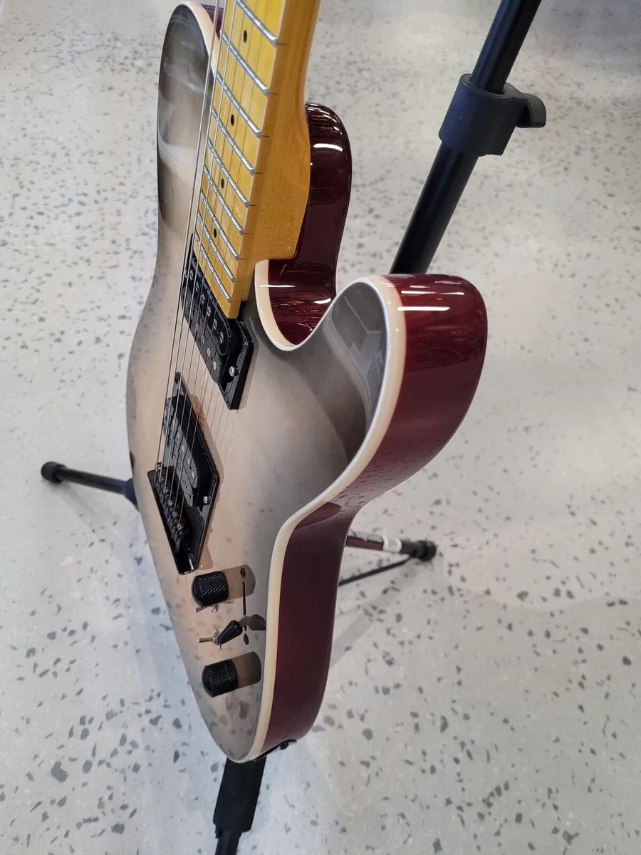 Sqoe SETL-600 Electric Guitar - Transparent natural wood color - Image 5