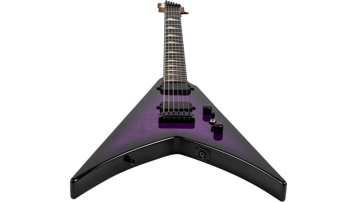 Spira v-500-TPP-E Electric Guitar - Trans Purple - Ebony Fretboard - Image 5