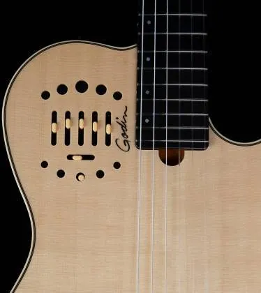 Godin Multiac Nylon Deluxe 6-String RH Classical Acoustic Electric Guitar with Gig Bag - Image 6