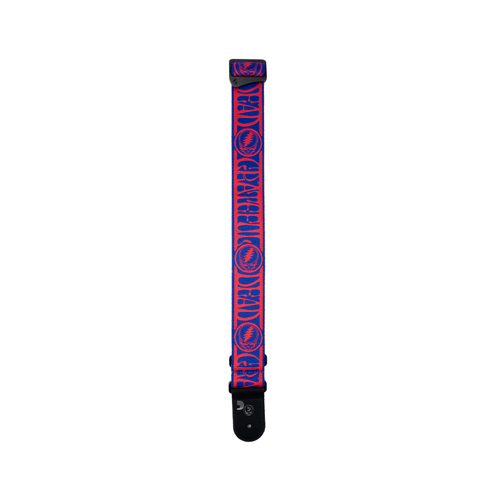 D'Addario Grateful Dead Woven, Steal Your Face, Red/Blue - Image 6