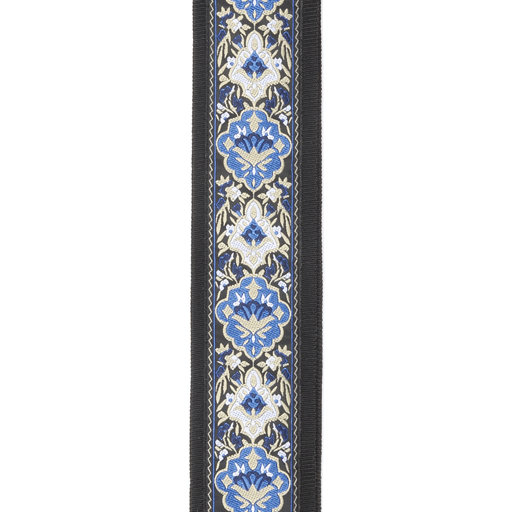 D'Addario Woven Guitar Strap, Blue Jaquard Design - Image 6