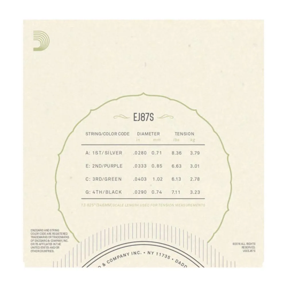 D'Addario EJ87S Titanium Ukulele Strings, Soprano - 4SETS - Image 6
