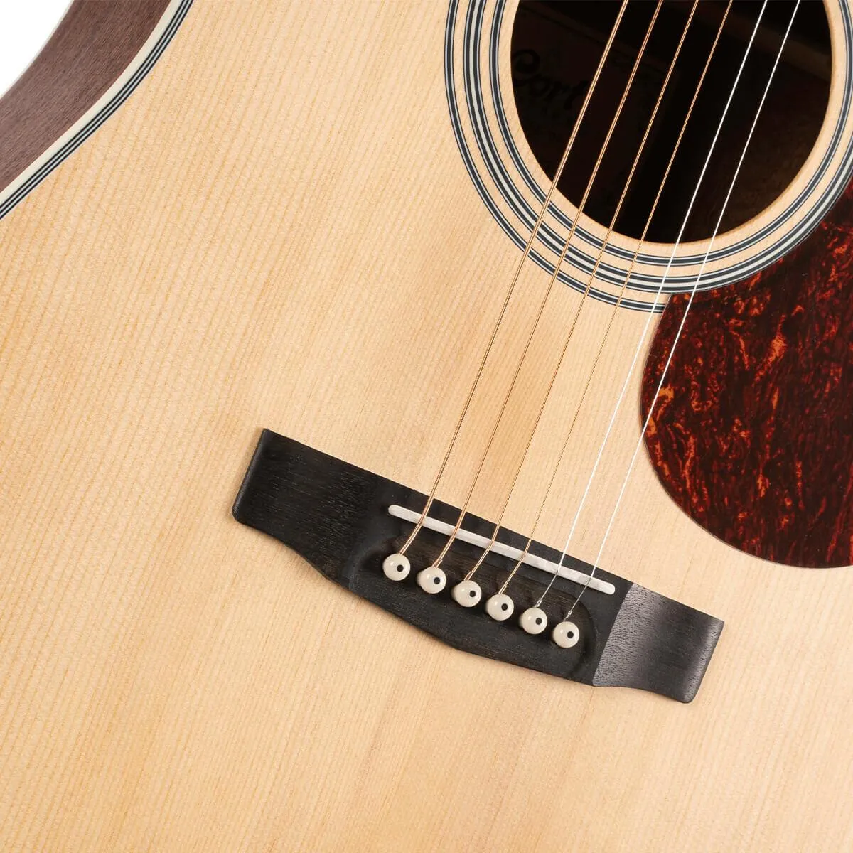Cort MR500E Acoustic / Electric Guitar - Open Pore - Natural Finish w/ BAG - Image 6