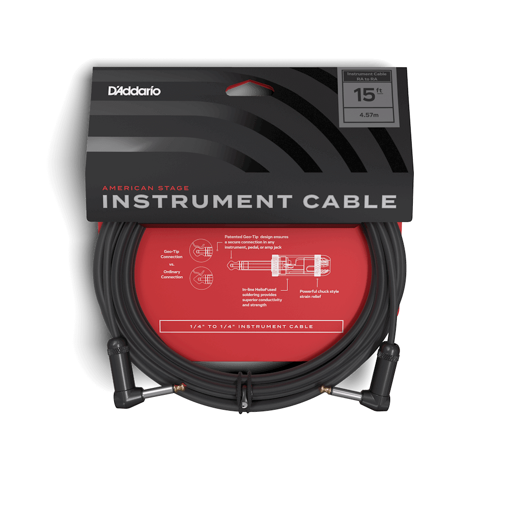 D'Addario American Stage Instrument Cable, Right to Right, 15 feet - Image 6