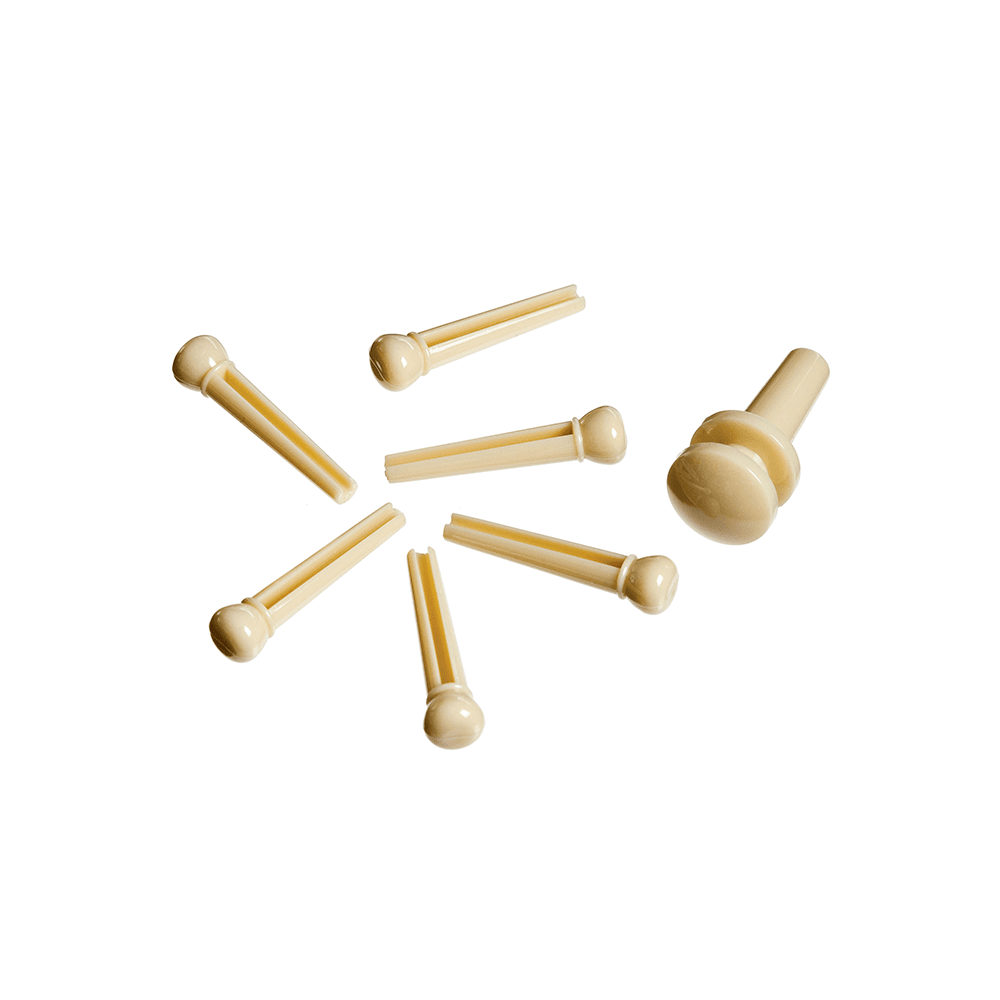 D'Addario Ebony Bridge Pins with End Pin Set, Abalone Inlay - Image 6