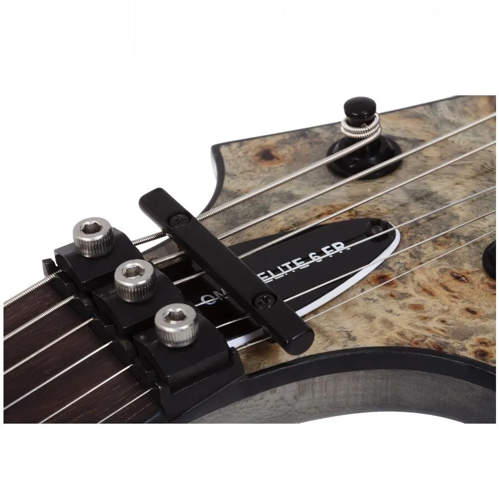 Schecter Omen Elite-6 FR Floyd Rose Electric Guitar - Charcoal - Image 6