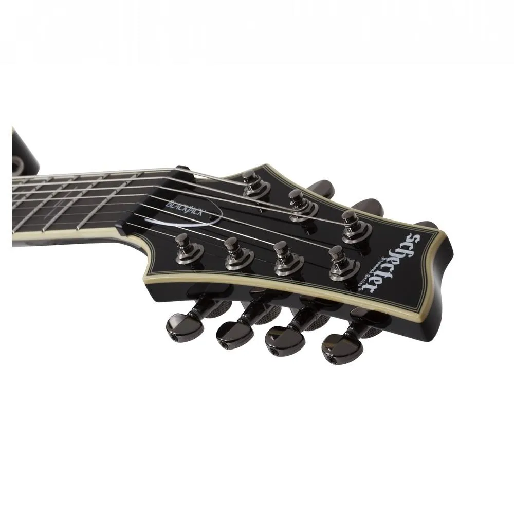 Schecter C-7 Blackjack Electric Guitar - Black Gloss 7-String - Image 6