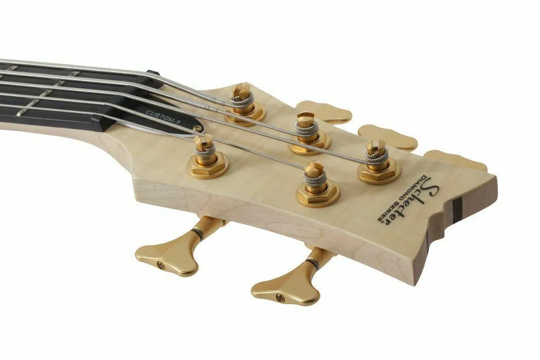 Schecter 2541 Stiletto Custom-5 String Electric Bass Guitar, Natural Satin - Image 6