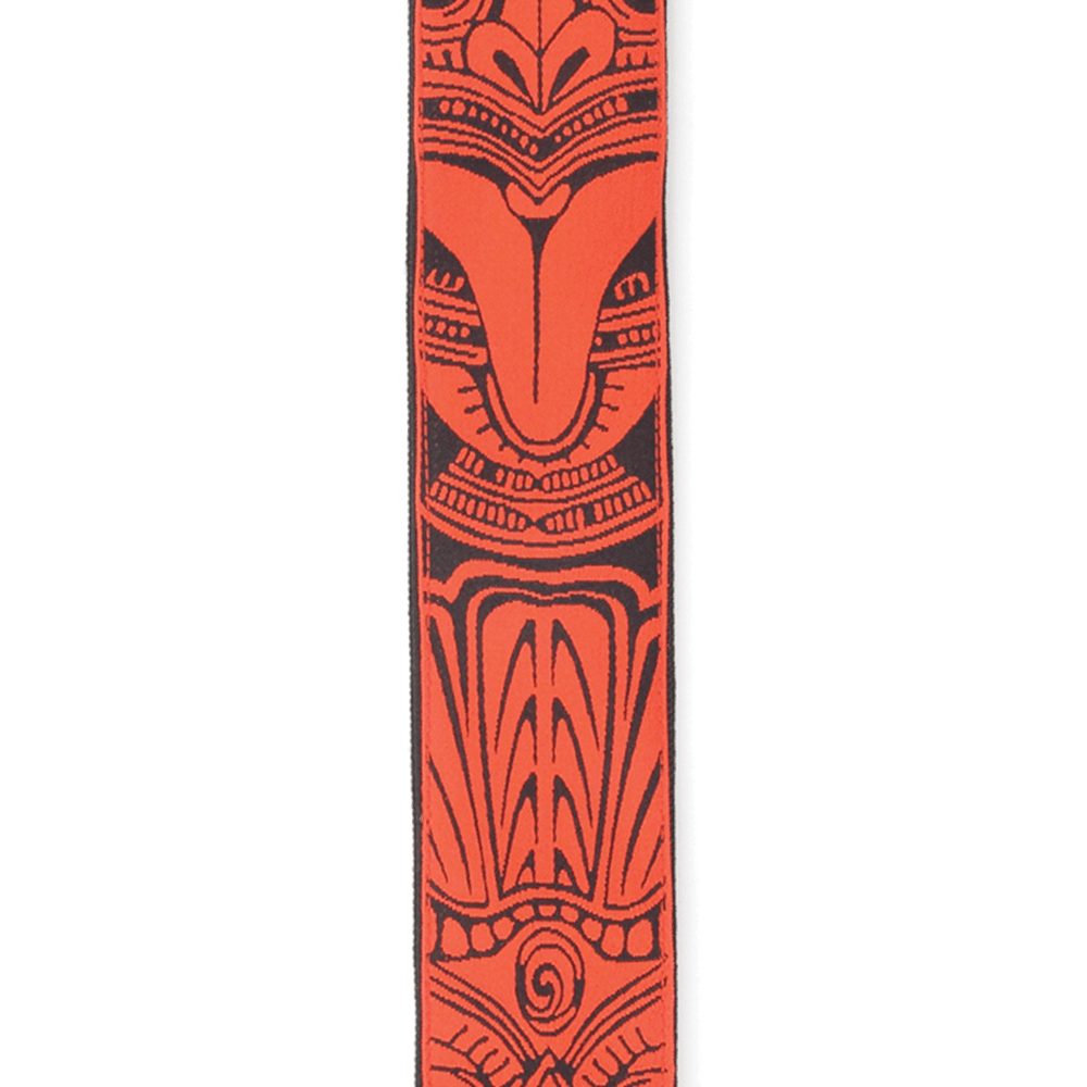 D'Addario Woven Guitar Strap, Tiki Mask, Red - Image 6