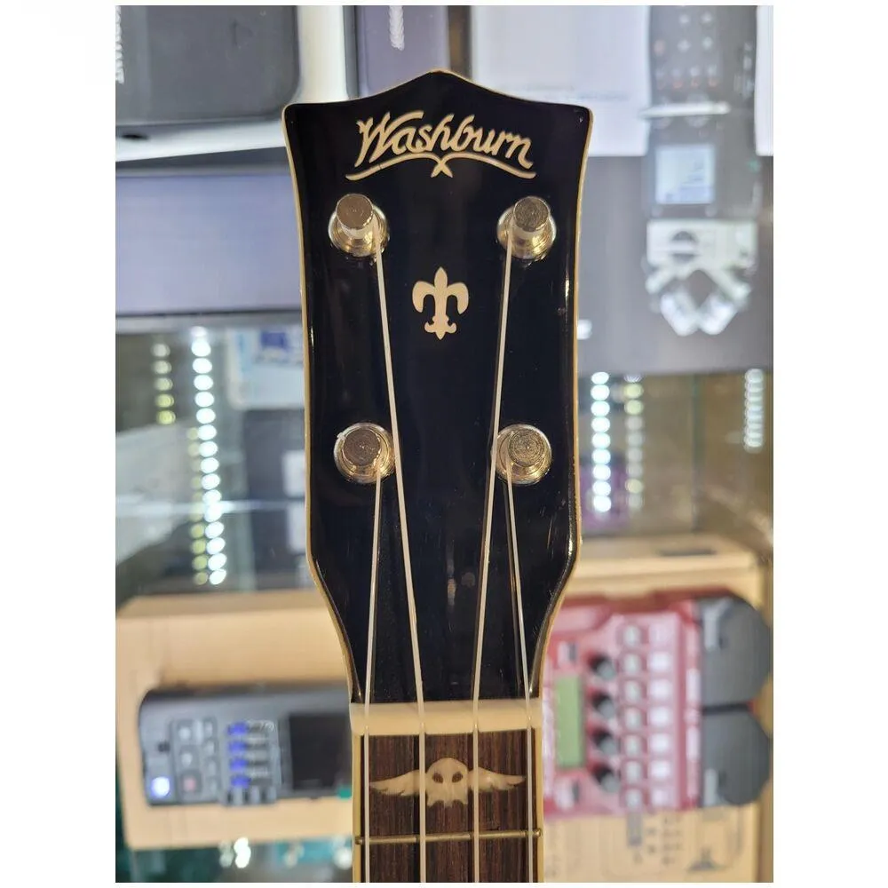 Washburn WU5320 Deluxe Concert Ukulele Koa Top Back and Sides Pearl Inlays - Image 6