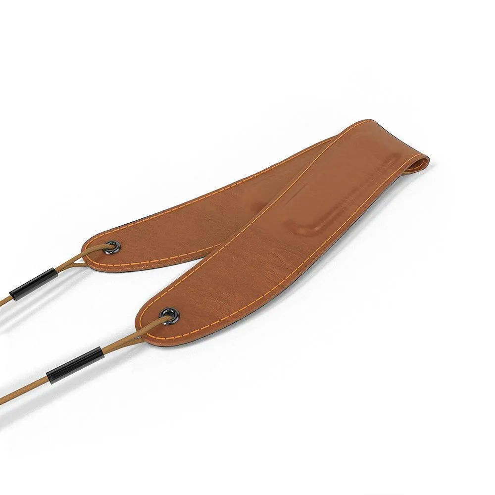 D'Addario Woodwinds Padded Leather Neck Strap, Tenor/Baritone, Brown/Brass - Image 7