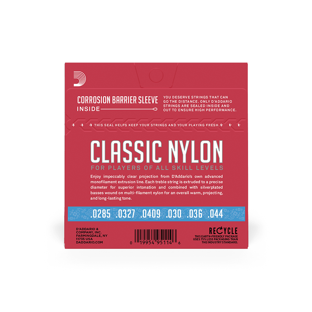 D'Addario EJ27H Student Nylon Classical Guitar Strings, Hard Tension - Image 7