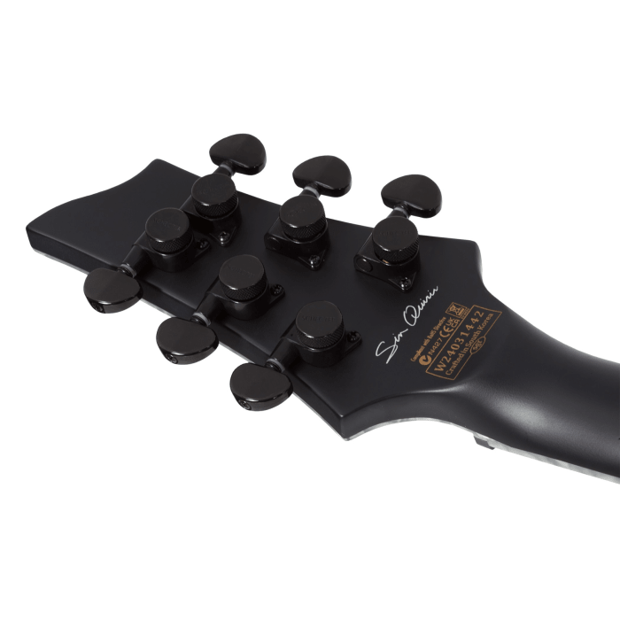 Schecter Sin Quirin E-1 Electric Guitar. Satin Black. - Image 7