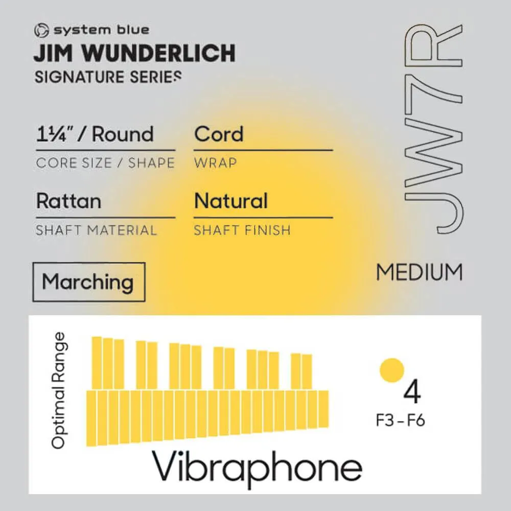 Promark Jim Wunderlich JW7R "System Blue" Medium Vibraphone Mallet - Image 8