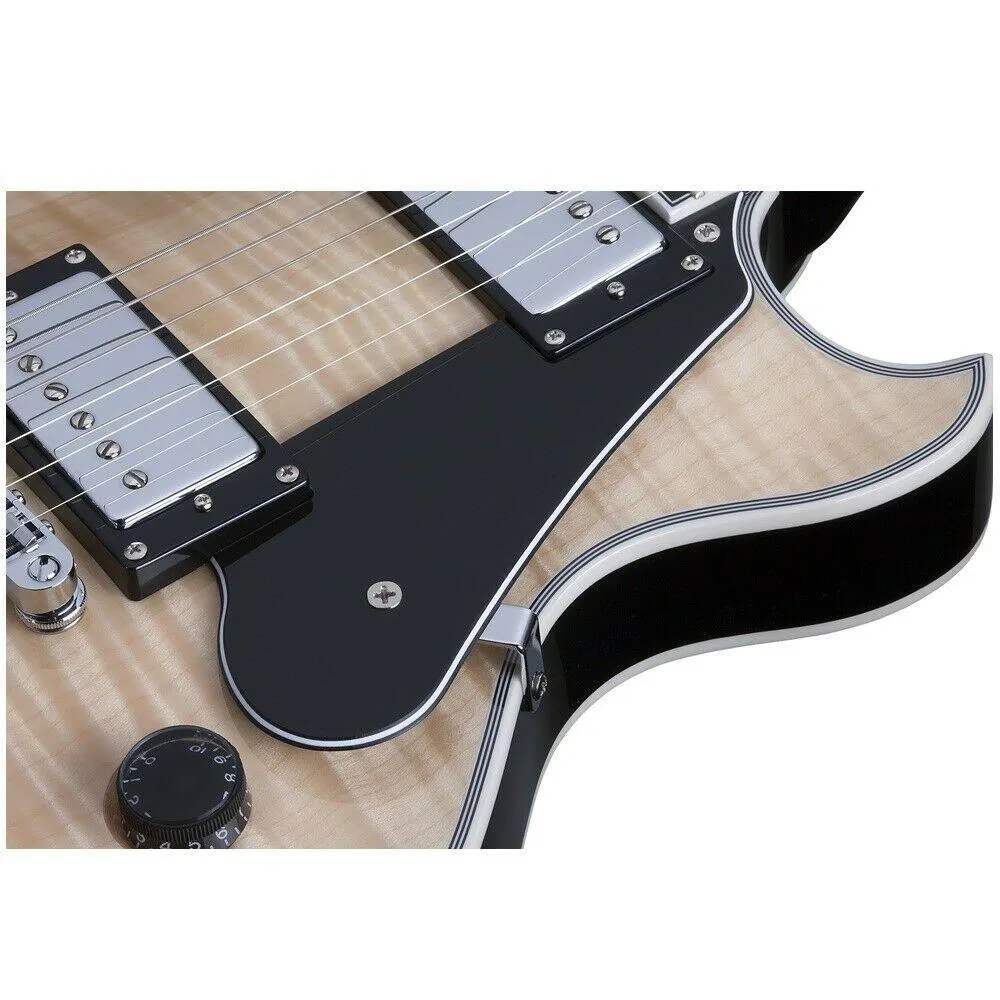 Schecter Solo-II Custom Electric Guitar - Ebony/Gloss Natural - 655 RRP $2,249 - Image 8