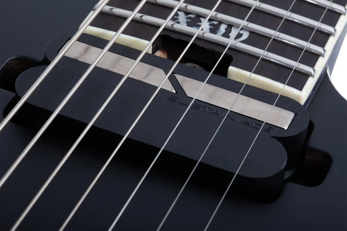 Schecter PT-7 FR-S SLS Elite Evil Twin 7 String Electric Guitar - Satin Black - Image 9