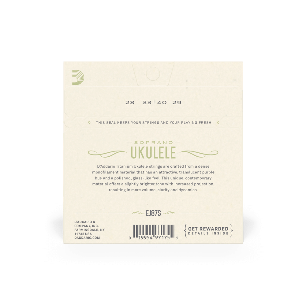D'Addario EJ87S Titanium Ukulele Strings, Soprano - 4SETS - Image 10
