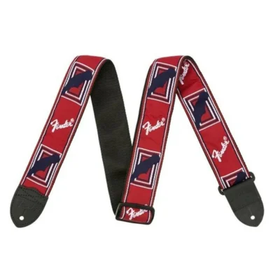 Fender 2 inch Monogrammed Guitar Strap Red/White/Blue electric Guitar Strap