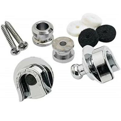 Genuine Fender Schaller Chrome Guitar  Straplocks Strap Locks Set Pair of 2