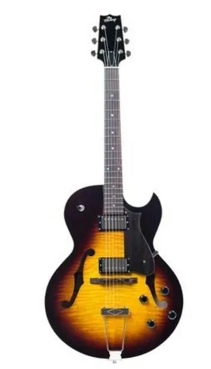 Heritage Standard H-575 Hollow Electric Guitar with Case, Original Sunburst