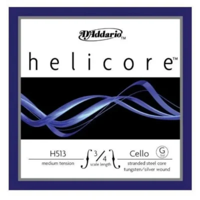 D'Addario Helicore Cello Single G String 3/4 Scale Medium Tension H513