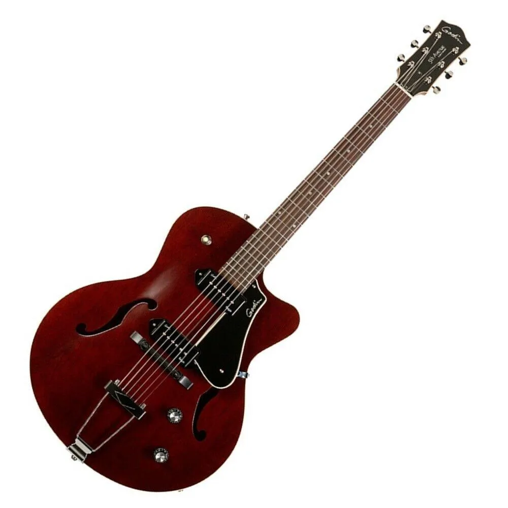 GODIN 5th Avenue CW Kingpin II Burgundy Hollow body Electric Guitar with Case - Image 2