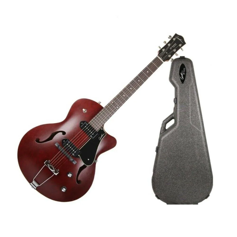 GODIN 5th Avenue CW Kingpin II Burgundy Hollow body Electric Guitar with Case - Image 4