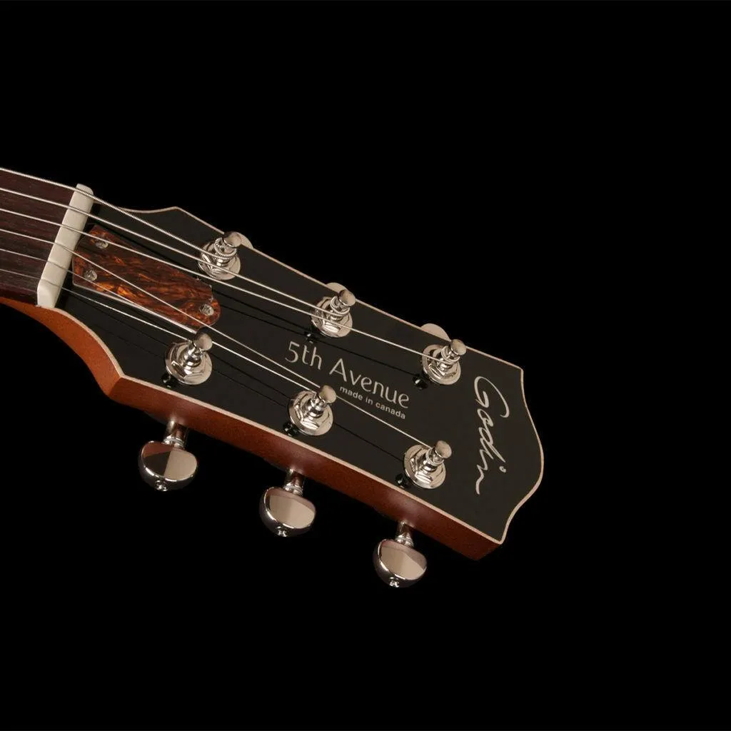 GODIN 5th Avenue Kingpin P90 Cognac Burst Hollow Body Electric Guitar - Image 5