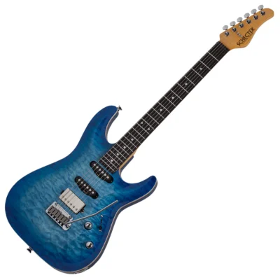 Schecter California Series Electric Guitar w/ Case - Transparent Sky Burst