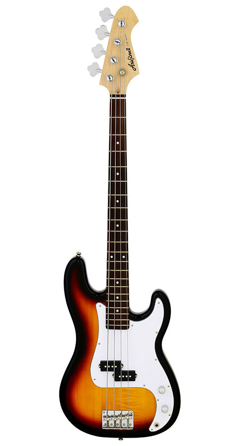 Aria STB-PB Series Electric Bass Guitar in 3-Tone Sunburst