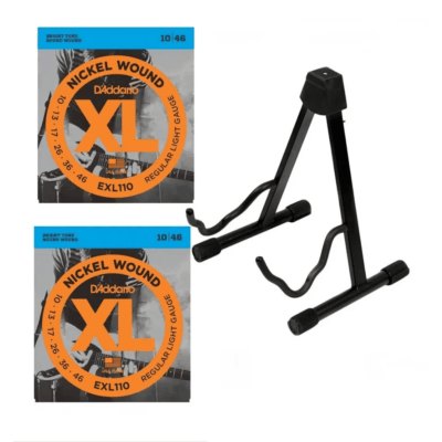 BBT A-Frame Guitar Stand & D'Addario 2 x EXL110 String Bundle Buy