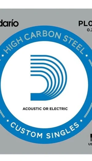 5 x D'Addario PL0085 Single Plain Steel .0085 Acoustic / Electric Guitar Strings