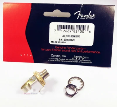 Fender 1/4" 2-conductor Guitar Output Jack With Mounting Hardware