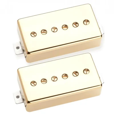 Seymour Duncan SPH90 Phat Cat Humbucker Pickup set Gold Cover