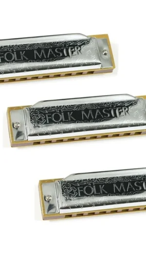 Suzuki Folkmaster Diatonic Harmonica 3 Pack Keys C, A, G