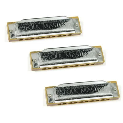 Suzuki Folkmaster Diatonic Harmonica 3 Pack Keys C, A, G
