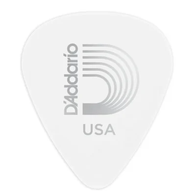 D'Addario White-Color Celluloid Guitar Picks, 10 pack, Heavy