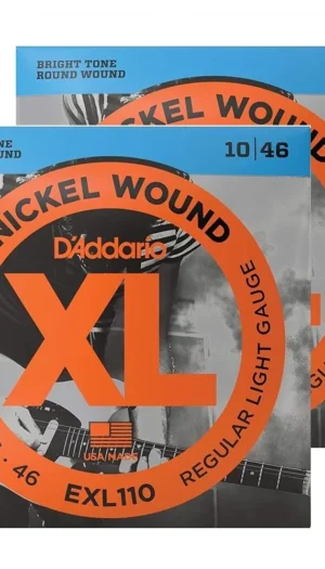 D'Addario EXL110 Nickel Wound Light Electric Guitar Strings 10 - 46   2 sets