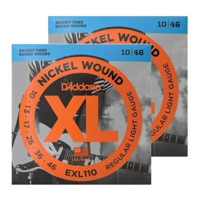 D'Addario EXL110 Nickel Wound Light Electric Guitar Strings 10 - 46   2 sets
