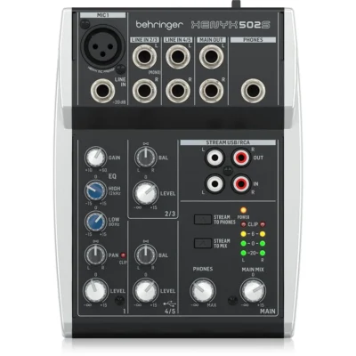 Behringer Xenyx 502S Premium Analog 5-Input Mixer w/ USB Streaming Interface