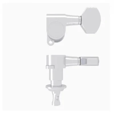 Hipshot Classic Closed Guitar Tuning Machine Chrome  6 in Line Staggered
