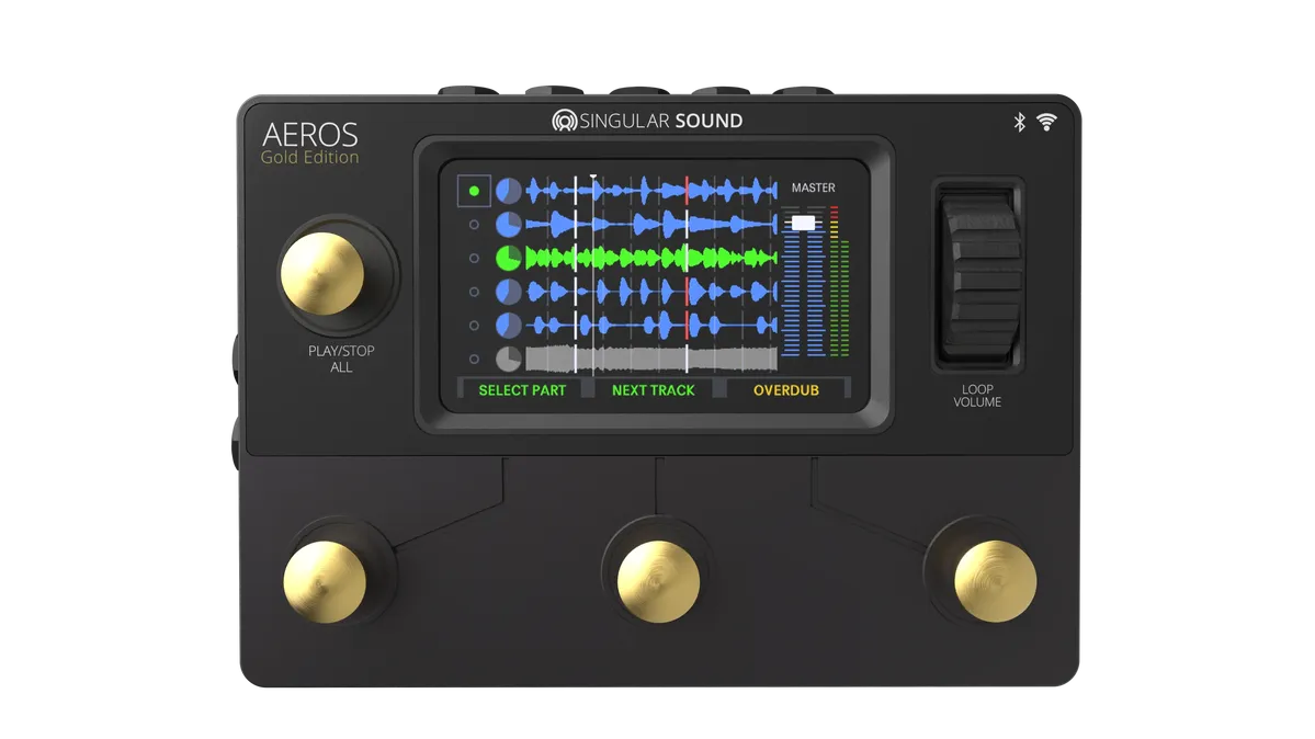Singular Sound AEROS Loop Studio Effects Pedal - Gold Edition