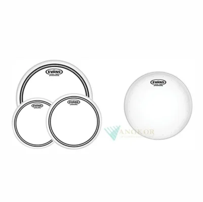 Evans EC2S Clear Tom Head Fusion Pack 10, 12, 14 with 14 in. HD Dry Snare Head
