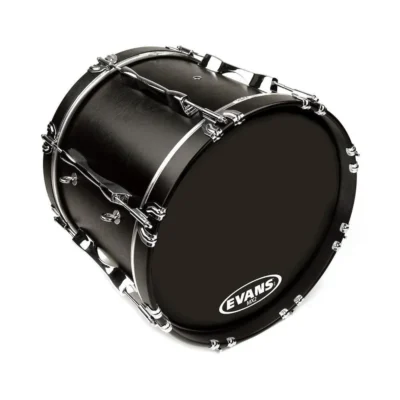 Evans MX2 Black Marching Bass Drum Head, 18 Inch