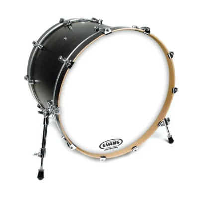 Evans EQ3 Resonant Coated White Bass Drum Head, No Port, 18 Inch