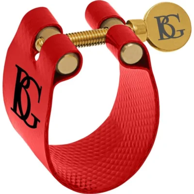 BG LFA9 Ligature with Cap for Alto Saxophone - Flex Fabric Red Made in France