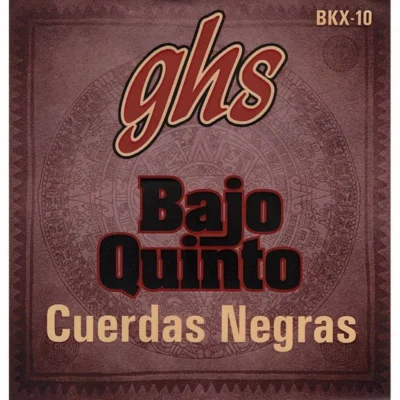 GHS BKX-10 Black Coated Stainless Steel Bajo Quinto Strings 10-String Set